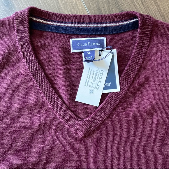 Club Room | Merino V-Neck pullover sweater - Picture 2 of 5